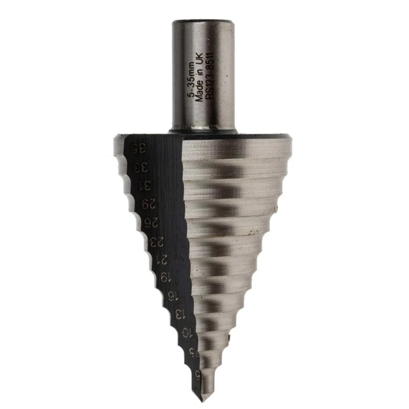 RS PRO HSS Step Drill Bit 5 to 35 mm Cone Shank Size 13mm Model 123-8511