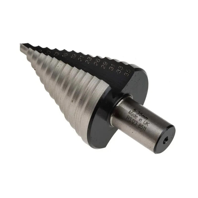 RS PRO HSS Step Drill Bit 5 to 35 mm Cone Shank Size 13mm Model 123-8511