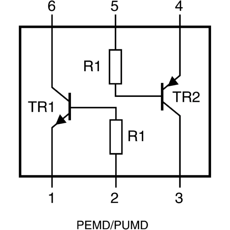Nexperia Digital Transistor, 100 mA NPN + PNP, 50 V, 6-Pin UMT Surface-Mount PUMD2,115