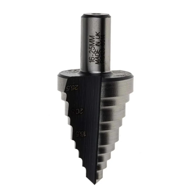 RS PRO High-Speed Steel (HSS) Step Drill Bit 16 to 25 mm, Cone Shank 123-8514