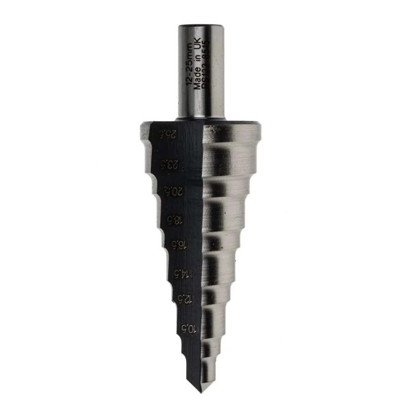 RS PRO High-Speed Steel (HSS) Step Drill Bit 12 to 25 mm Drill Diameter Cone Shank 123-8515