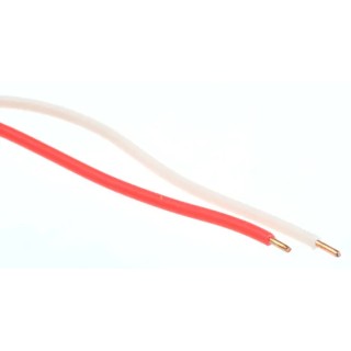 Decelect 2 Core Telephone Cable, 1 x 0.5 mm Stranded Copper, White and Red Sheath, 100 m SPE191367