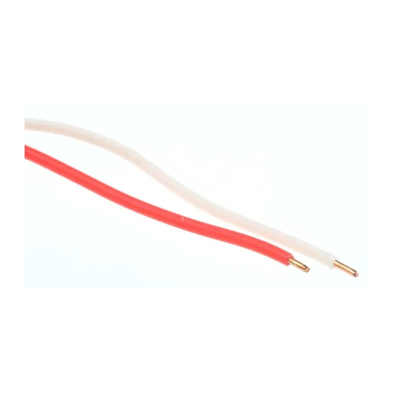 Decelect 2 Core Telephone Cable, 1 x 0.5 mm Stranded Copper, White and Red Sheath, 100 m SPE191367