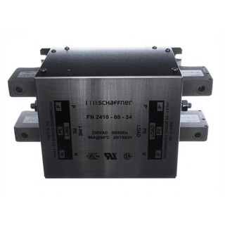 Schaffner Chassis Mount EMC Filter 2 Phase Terminal Block 80A 520V AC 250Hz FN2410H