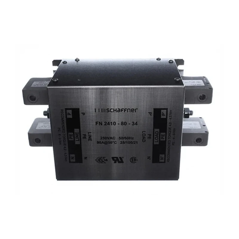 Schaffner Chassis Mount EMC Filter 2 Phase Terminal Block 80A 520V AC 250Hz FN2410H