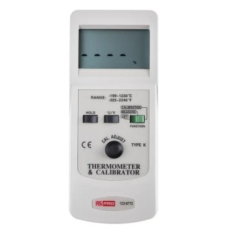 RS PRO Thermocouple Temperature Calibrator Type K, Resolution 0.1 °C, Accuracy ±2°C, Battery Powered 123-8772