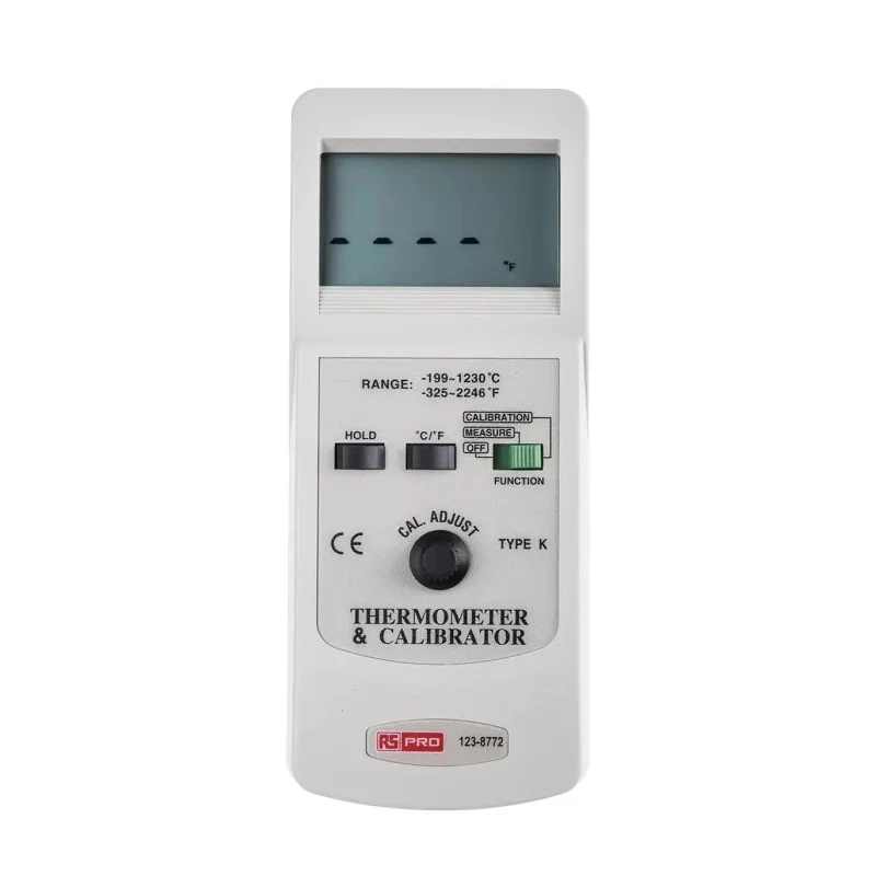 RS PRO Thermocouple Temperature Calibrator Type K, Resolution 0.1 °C, Accuracy ±2°C, Battery Powered 123-8772