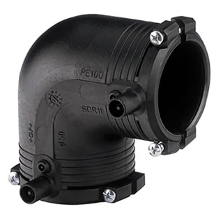 Georg Fischer Plastic Pipe Fitting Elbow 90 mm, Polyvinyl Chloride, Industrial Pressure Applications 753101813