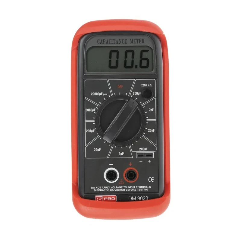 RS PRO Handheld Capacitance Meter 20 mF, Accurate ±1%, Battery Life 200h, LCD Display 123-8770