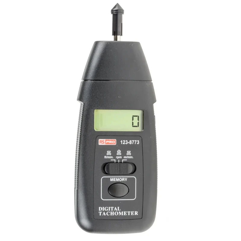 RS PRO Contact Tachometer with Best Accuracy ±0.05 %, LCD Display, Max Speed 19999rpm 123-8773