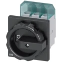 Siemens 3-Pole Panel Mount Isolator Switch IP65, 25A, 9.5 kW, 690V AC, Black Handle 
