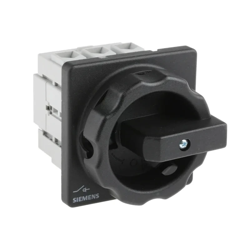 Siemens 3-Pole Panel Mount Isolator Switch IP65, 25A, 9.5 kW, 690V AC, Black Handle 