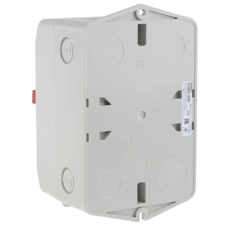 Siemens 3-Pole Front Isolator Switch, IP65 Rated, 16A Current, 7.5 kW Power 
