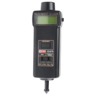 RS PRO Digital Optical and Contact Tachometer Best Accuracy ±0.05% LCD Display 99999rpm 123-8779