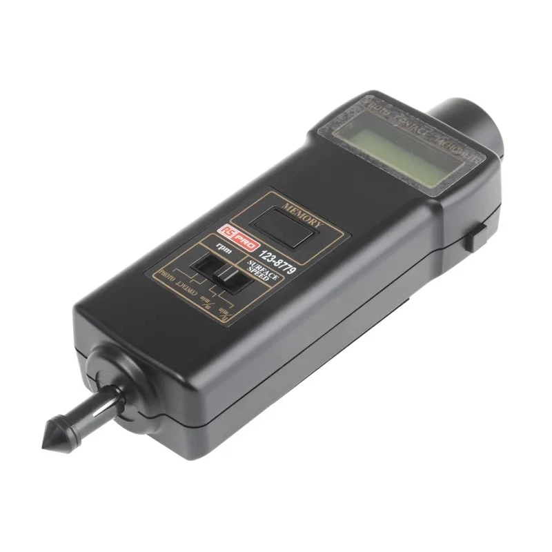 RS PRO Digital Optical and Contact Tachometer Best Accuracy ±0.05% LCD Display 99999rpm 123-8779