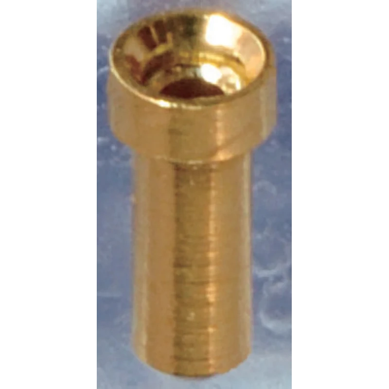 Mac 8 PD Series Straight Through Hole Socket Pin with Beryllium Copper Alloy Contact, Gold Plated, 12A, 125V PD-40