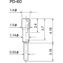Mac 8 PD Series Straight Through Hole Socket Pin 12A 125V Beryllium Copper Alloy Male Contact PD-60