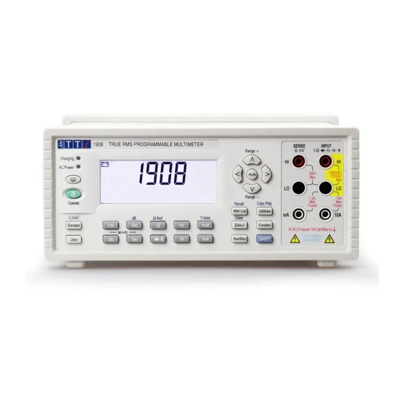Aim-TTi Bench Multimeter True RMS 1000V DC, 10A AC/DC, Rechargeable Ni-MH Battery 1908