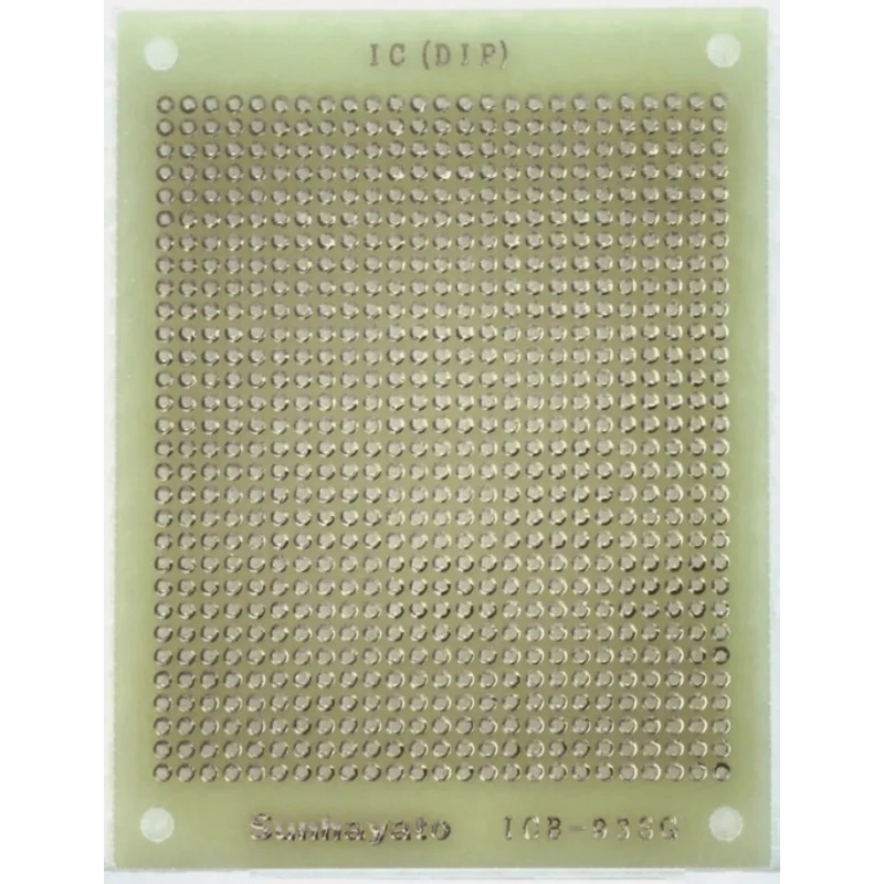 Sunhayato Matrix Board 1 mm Holes, 2.54 mm Pitch, 95 mm Length, 72 mm Width, Composite Epoxy Material ICB-93SG