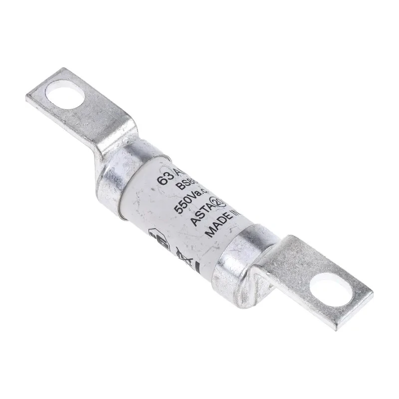 RS PRO British Standard Fuse A4, 63A Current Rating, 550V AC High Rupture Capacity, Offset Tag Orientation, 94 mm 521-2680