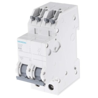 Siemens SENTRON Miniature Circuit Breaker 2-Pole 10A Type B 400V AC 60V DC 6 kA Breaking Capacity 5SJ6210-6KS