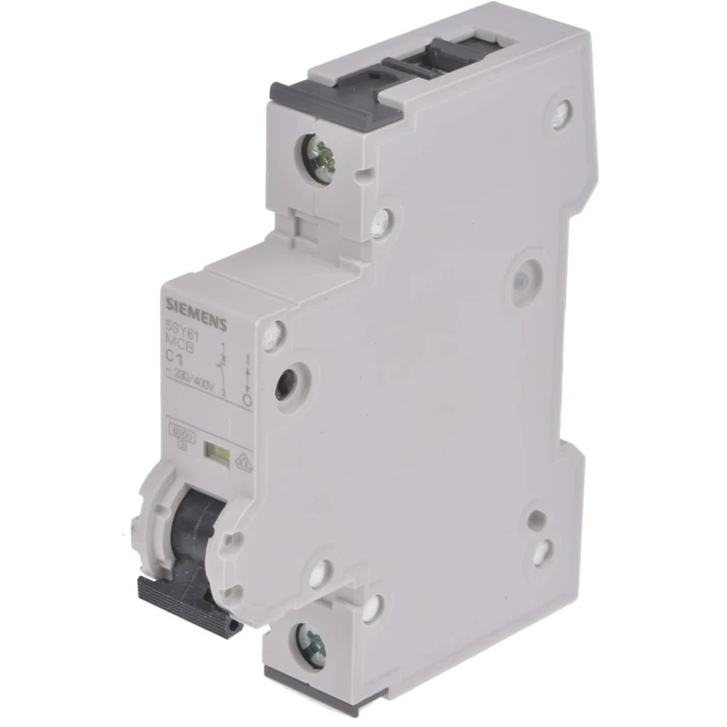 Siemens SENTRON Miniature Circuit Breaker, 1-Pole, 1A, Type C, 400V AC, 72V DC, 6 kA Breaking Capacity 5SY6101-7