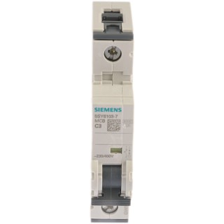 Siemens SENTRON Miniature Circuit Breaker 1-Pole 3A Type C 400V AC 72V DC 6kA Breaking Capacity 5SY6103-7