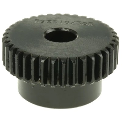 RS PRO Steel 36 Teeth Spur Gear, 1 Module, 10mm Bore, 36 mm Pitch Diameter, 28 mm Hub Diameter 521-6323