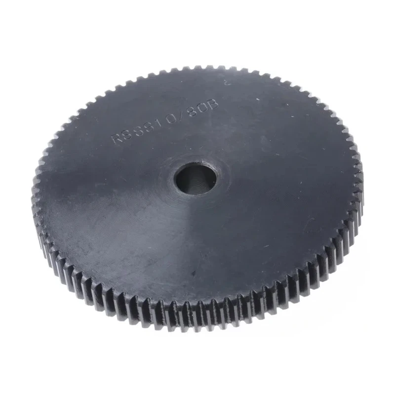 RS PRO Steel 80 Teeth Spur Gear 1 Module 10mm Bore 80mm Pitch Diameter 40mm Hub Diameter 521-6389