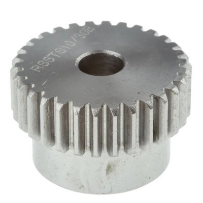 RS PRO Stainless Steel 30 Teeth Spur Gear, 1 Module, 8mm Bore, 30 mm Pitch Diameter, 25 mm Hub Diameter 521-6761