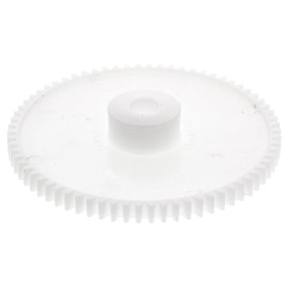 RS PRO Polyoxymethylene 70 Teeth Spur Gear, 0.8 Module, 6mm Bore Diameter, 56mm Pitch Diameter, 15.5mm Hub Diameter 521-7427