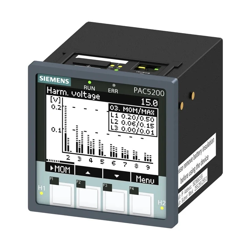 Siemens SENTRON PAC5200 Electrical LCD Energy Meter 7KM5412-6BA00-1EA2 with 2 Outputs and ±0.2 % Accuracy