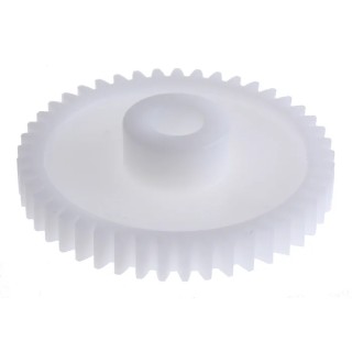 RS PRO Polyoxymethylene 45 Teeth Spur Gear, 1 Module, 8mm Bore, 45mm Pitch Diameter, 16mm Hub Diameter 521-7607