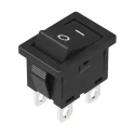 Alps Alpine DPST Latching Rocker Switch Panel Black Actuator 10A 250V AC SDDJE30300