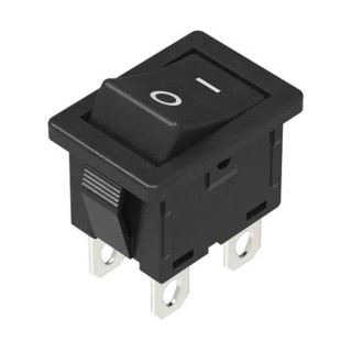 Alps Alpine DPST Latching Rocker Switch Panel Black Actuator 10A 250V AC SDDJE30300