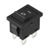 Alps Alpine DPST Latching Rocker Switch Panel Black Actuator 10A 250V AC SDDJE30300