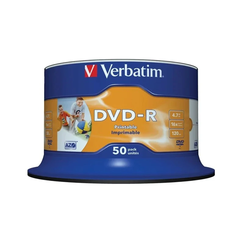 Verbatim DVD+R Blank DVD Discs 4.7GB 16X Speed 50 Pack Spindle 43533