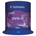 Verbatim DVD+R Blank DVD Discs 4.7 GB 16X Speed 100 Pack Spindle 43551