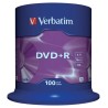Verbatim DVD+R Blank DVD Discs 4.7 GB 16X Speed 100 Pack Spindle 43551