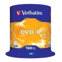 Verbatim DVD-R Blank DVD Discs 4.7 GB 16X Speed 100 Per Pack Spindle 43549