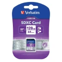 Verbatim 128 GB SDXC SD Card UHS 1 U1 Class 10 300x Speed Rating 44025
