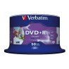 Verbatim DVD+R Blank DVD Discs 4.7GB 16X Speed 50 Pack Spindle 43512