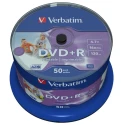 Verbatim DVD+R Blank DVD Discs 4.7GB 16X Speed 50 Pack Spindle 43512