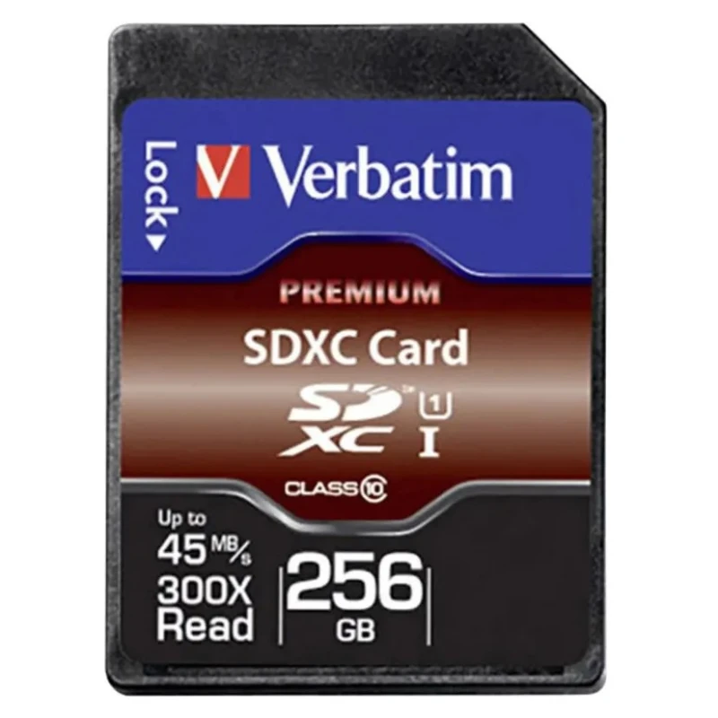 Verbatim 256 GB SDXC SD Card Class 10 UHS 1 U1 44026