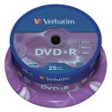 Verbatim DVD+R Blank DVD 4.7 GB 16X Speed, 25 Per Pack 43500