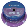 Verbatim DVD+R Blank DVD 4.7 GB 16X Speed, 25 Per Pack 43500
