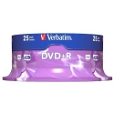 Verbatim DVD+R Blank DVD 4.7 GB 16X Speed, 25 Per Pack 43500
