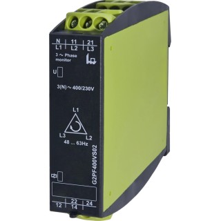 Tele Monitoring Relay 3 Phase DPDT DIN Rail 230V AC 400V AC G2PF400VS02