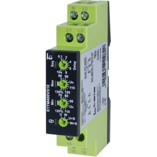 Tele Monitoring Relay, Maximum of 400 V Monitor Range, SPDT Contact, DIN Rail Mount, 400V AC Supply E1YM400VS10