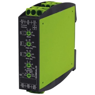 Tele Single Phase DPDT Monitoring Relay, DIN Rail Mount, 20mA to 5A, 24V to 240V AC G2IM5AL20 24-240VAC/DC